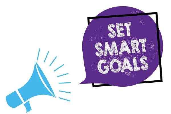 Escritura Mano Conceptual Que Muestra Set Smart Goals Texto Foto —  Fotos de Stock