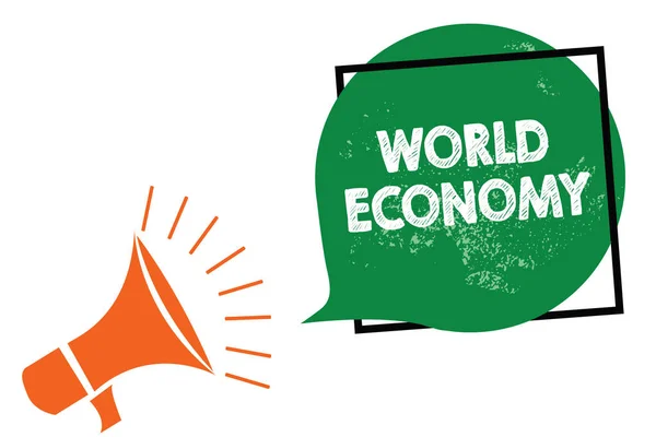 Texte Écrit Économie Mondiale Concept Affaires Pour Global Worldwide Les — Photo