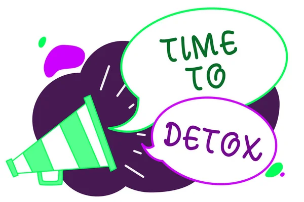 Scrittura Concettuale Mano Che Mostra Time Detox Testo Della Foto — Foto Stock