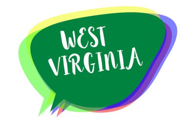 Batı Virginia gösterilen Not yazma. Amerika Birleşik Devletleri Devlet seyahat turizm gezi tarihi konuşma balonu fikir haber uyarı mektubu gölgeler önemli niyeti söz vitrine iş fotoğraf