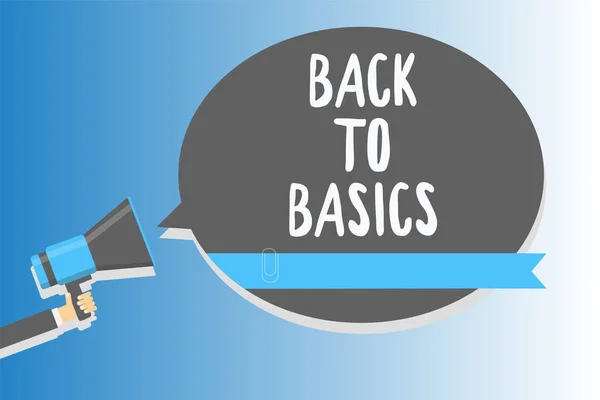 Tekst Teken Weergegeven Back Basics Conceptuele Foto Terugkeer Eenvoudige Dingen — Stockfoto
