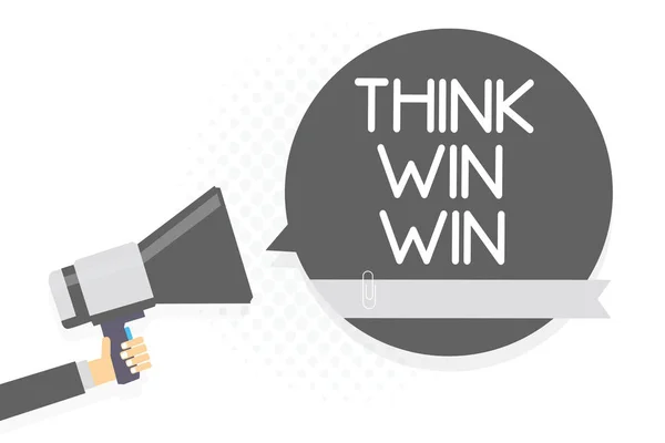 Texto Escritura Palabras Think Win Win Concepto Negocio Para Competencia — Foto de Stock