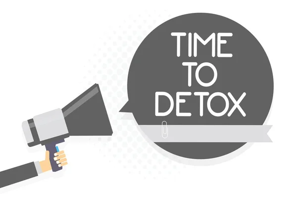 Slovo Psaní Textu Čas Detox Obchodní Koncept Okamžik Pro Dietní — Stock fotografie