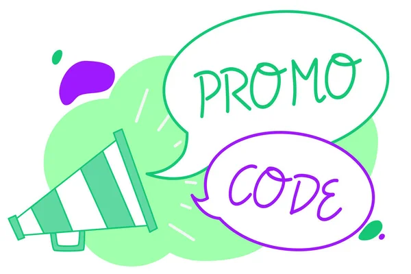 Handwriting Text Promo Code Concept Meaning Digital Numbers Give You — Stock Photo, Image