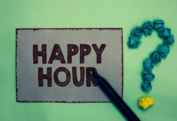 Word Metin Yazma Happy Hour Biliyorsun Faaliyetleri Bir Süre Dinlenmek — Stok fotoğraf