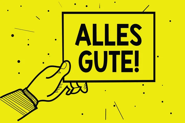Texto Escrito Alles Gute Conceito Negócio Para Tradução Alemã Tudo — Fotografia de Stock