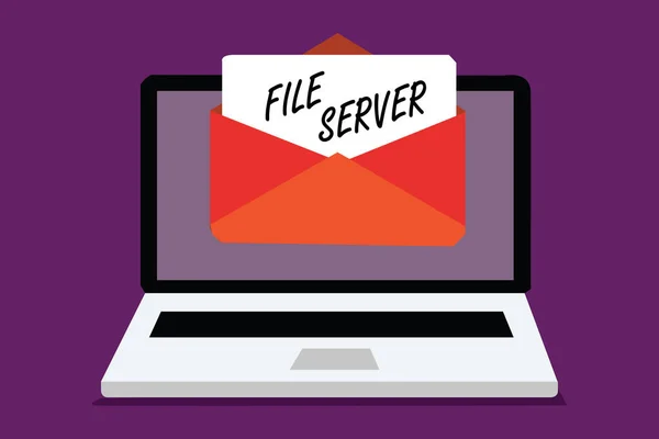 Ecriture Conceptuelle Montrant File Server Appareil Photo Texte Professionnel Qui — Photo