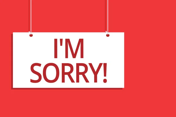 Word Tekst Intoetsen Sorry Businessconcept Voor Vergeving Vragen Aan Iemand — Stockfoto