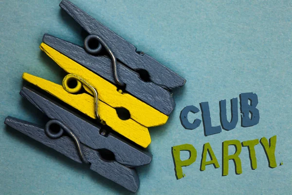 Концептуальный Почерк Показывающий Club Party Бизнес Фото Текст Социального Сбора — стоковое фото