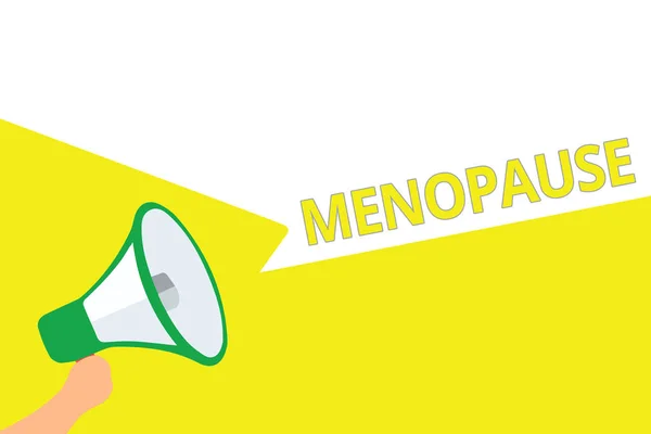 Escritura Manual Conceptual Que Muestra Menopausia Exhibición Fotos Negocios Período — Foto de Stock