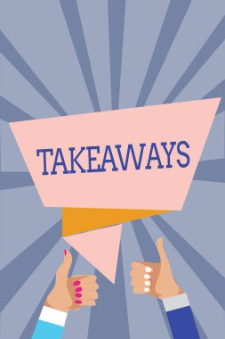 Kavramsal el takeaways gösterilen yazma. İş fotoğraf metin bir hareket ya da sizden biri kadın erkek bir şey verme örnek onay konuşma balonu ışınları arka plan Yaşasın eller