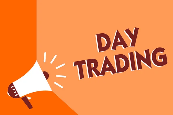 Tulisan Tangan Konseptual Menunjukkan Day Trading Sekuritas Foto Bisnis Teks — Stok Foto