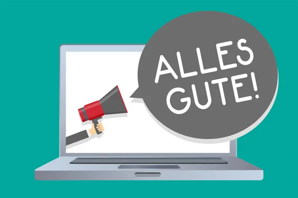 Konzeptionelle Handschrift Die Alles Gute Zeigt Business Foto Mit Deutscher — Stockfoto