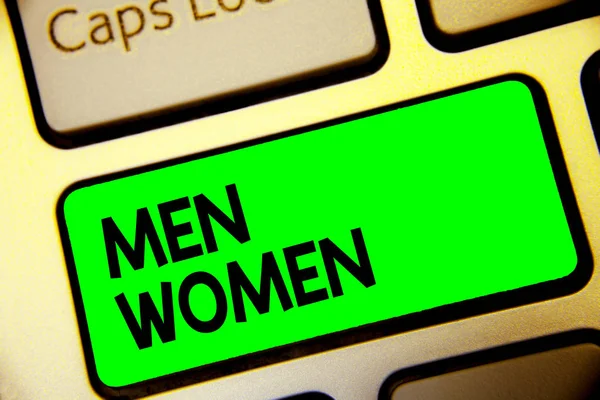Szöveg Írása Férfiak Nők Szó Üzleti Koncepció Állam Egy Fiú — Stock Fotó