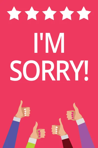 Pisanie Tekstu Word Sorry Koncepcja Biznesowa Dla Aby Prosić Przebaczenie — Zdjęcie stockowe