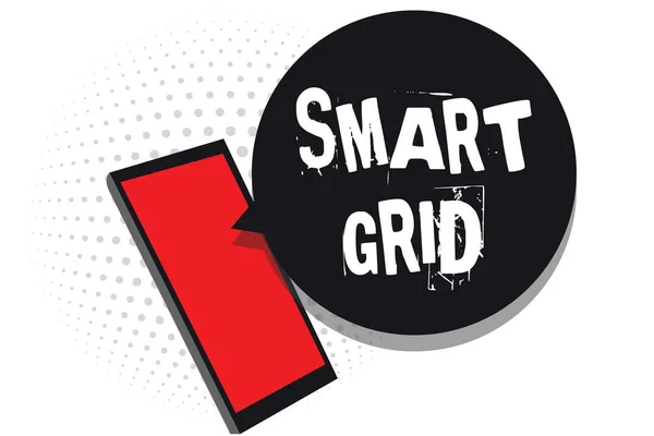Текст Текста Smart Grid Бизнес Концепция Включает Себя Оперативные Энергетические — стоковое фото