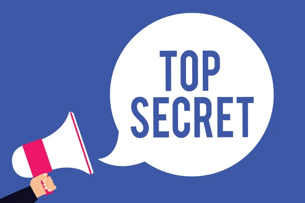 Tekst Teken Weergegeven Top Secret Conceptuele Foto Belangrijke Gegevens Informatie — Stockfoto