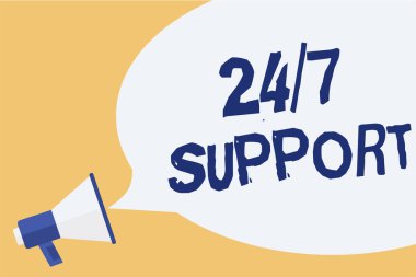 Kavramsal el 24 7 destek gösterilen yazma. Yüksek sesle konuşan bütün gün ve gece hiçbir kesinti megafon konuşma balonu önemli mesaj servisine verilmesi yardım vitrine iş fotoğraf