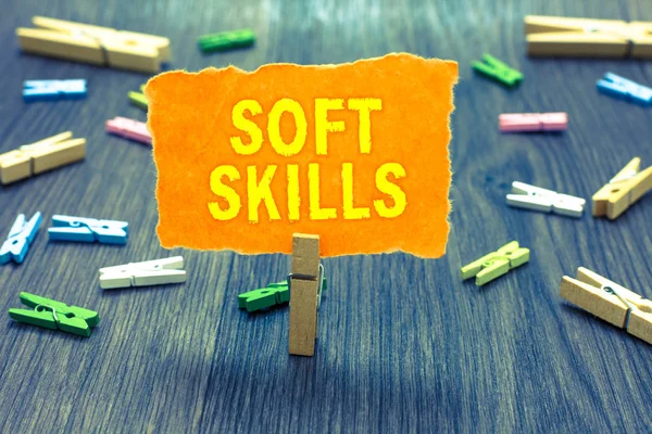 Konzeptionelle Handschrift Die Soft Skills Zeigt Business Foto Text Persönliches — Stockfoto