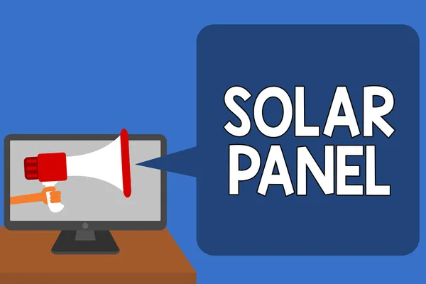 Handwriting Text Solar Panel Concept Meaning Designed Absorb Suns Rays — Stock Photo, Image