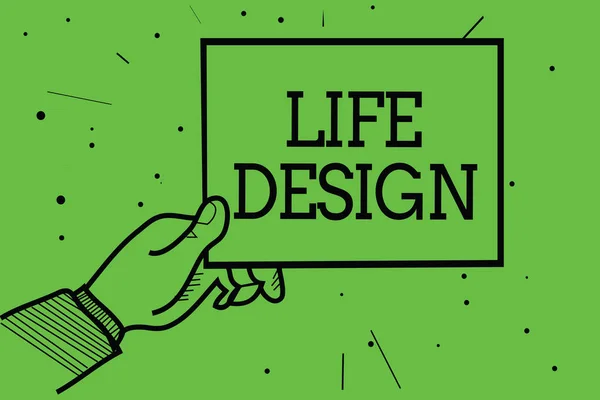 Tekst Teken Weergegeven Life Design Conceptuele Foto Evenwicht Hoe Woont — Stockfoto