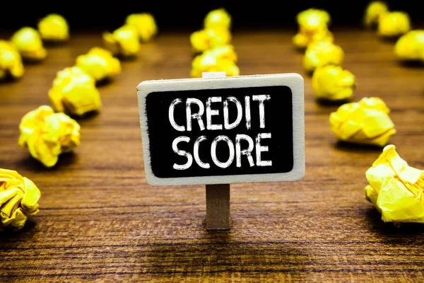 Texto Escritura Mano Credit Score Concepto Significado Representar Solvencia Individuo — Foto de Stock