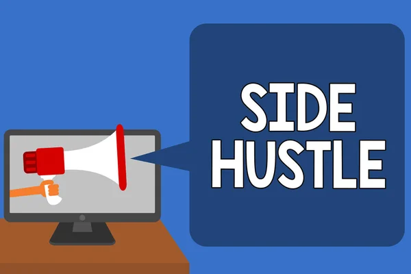 Texto Manuscrito Side Hustle Concepto Significado Manera Hacer Poco Dinero — Foto de Stock