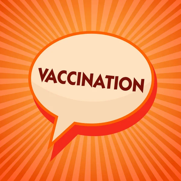 Texte Écrit Vaccination Concept Entreprise Pour Traitement Qui Rend Corps — Photo