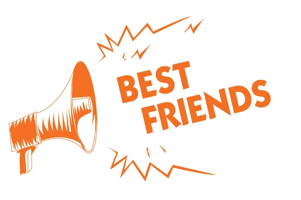 Text Sign Showing Best Friends Conceptual Photo Person You Value — Stock Photo, Image