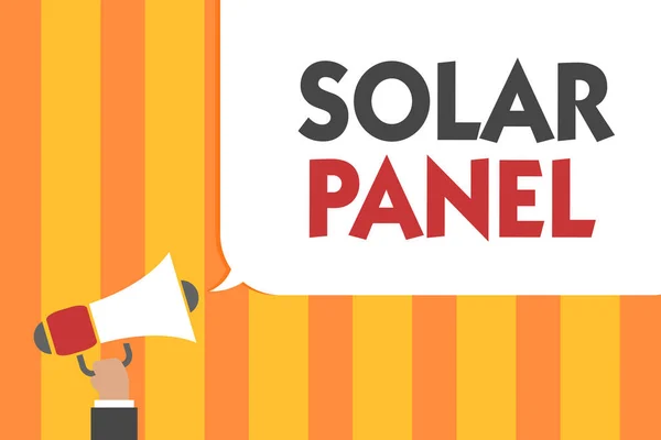 Texto Escritura Palabras Panel Solar Concepto Negocio Diseñado Para Absorber —  Fotos de Stock