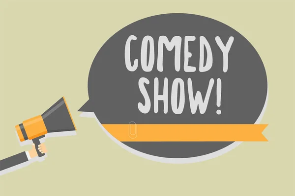 Escribir Texto Mano Comedy Show Concepto Significado Divertido Programa Humorístico — Foto de Stock