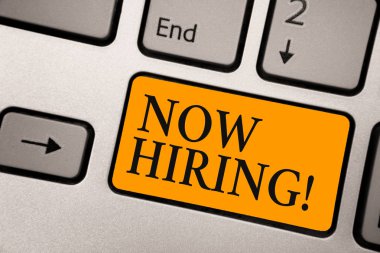 El yazısı metin şimdi Kiralama. Yeni yetenekleri için Aradığınız belirli şirket portakal anahtar niyeti klavye duyuruyu anlam kavramı yansıma belge bilgisayar oluşturmak