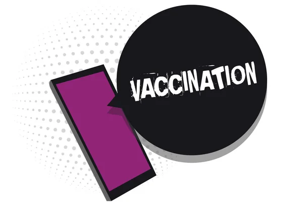 Handskrift Text Skriver Vaccination Konceptet Vilket Innebär Behandling Vilket Gör — Stockfoto