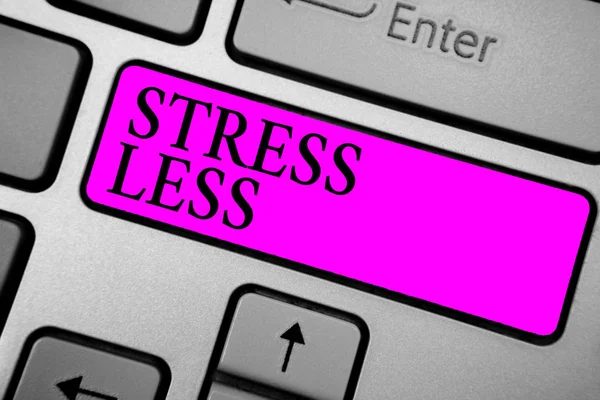 Scrittura Concettuale Mano Che Mostra Meno Stress Business Photo Text — Foto Stock