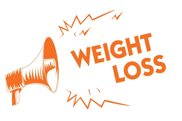 Text Sign Showing Weight Loss Conceptual Photo Decrease Body Fluid — Stock Photo, Image