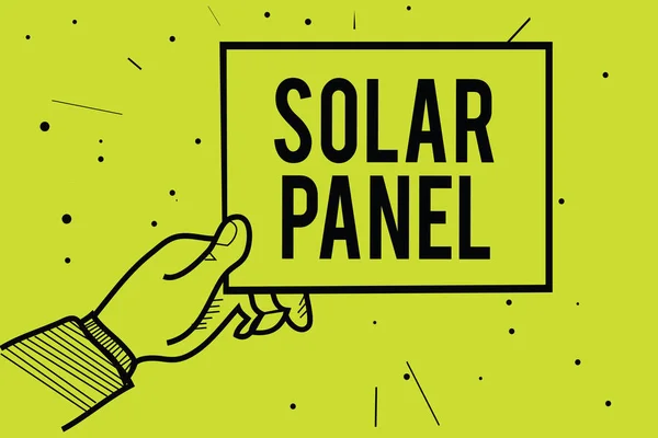 Handwriting Text Solar Panel Concept Meaning Designed Absorb Suns Rays — Stock Photo, Image