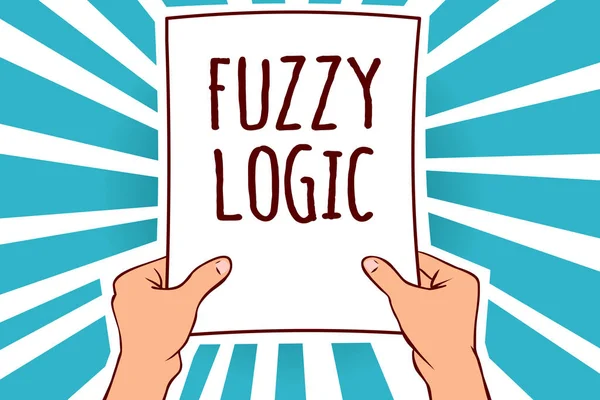 Texto Para Escrita Palavras Fuzzy Logic Conceito Negócio Para Verificações — Fotografia de Stock