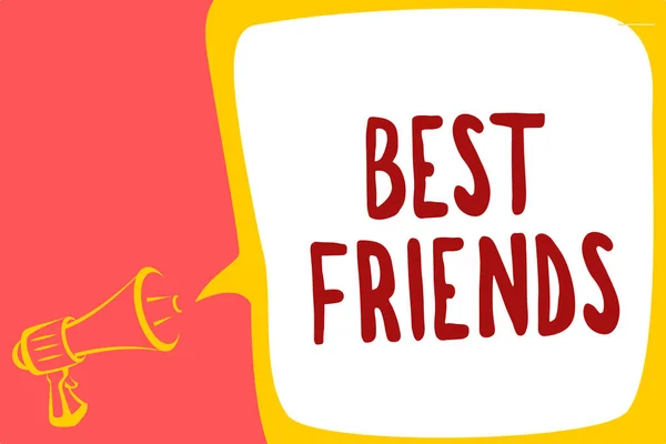 Ecriture Conceptuelle Montrant Best Friends Texte Photo Affaires Une Personne — Photo