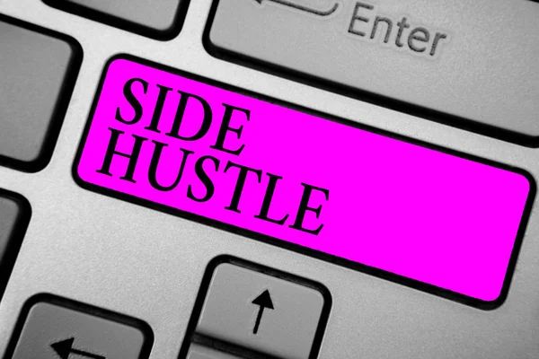 Escritura Mano Conceptual Que Muestra Side Hustle Forma Texto Foto —  Fotos de Stock