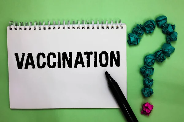 Parola Scrittura Testo Vaccinazione Business Concept Trattamento Che Rende Corpo — Foto Stock