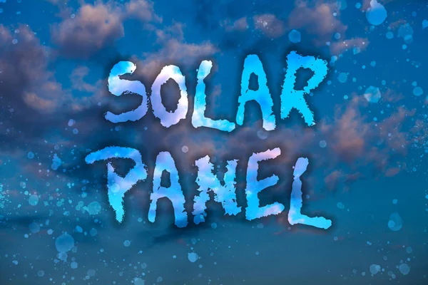 Texto Escritura Palabras Panel Solar Concepto Negocio Diseñado Para Absorber —  Fotos de Stock