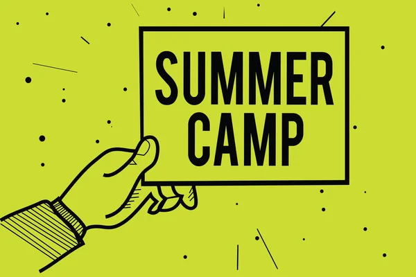 Handskrift Text Summer Camp Begreppet Mening Supervised Program För Barn — Stockfoto