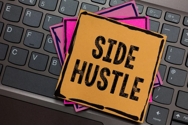 Escritura Mano Conceptual Que Muestra Side Hustle Manera Mostrar Fotos — Foto de Stock