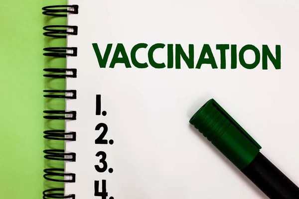 Konceptuella Hand Skriva Visar Vaccination Företag Foto Skylta Behandling Som — Stockfoto