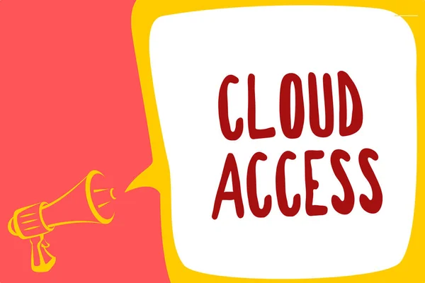 Escritura Manual Conceptual Que Muestra Cloud Access Texto Foto Comercial — Foto de Stock