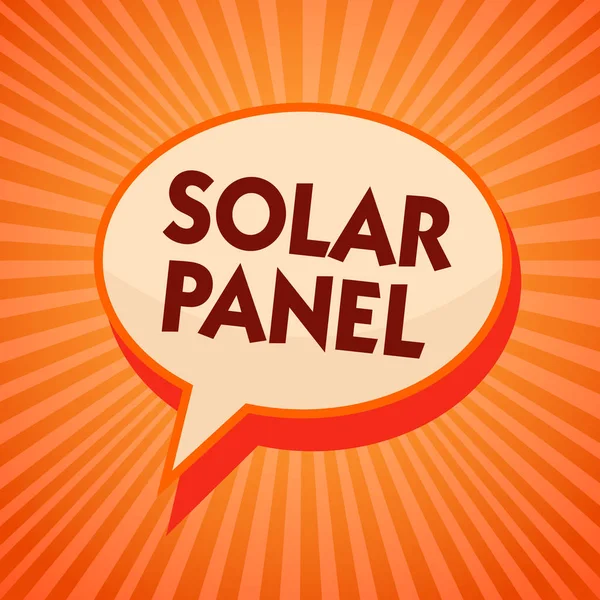 Texto Escritura Palabras Panel Solar Concepto Empresarial Diseñado Para Absorber —  Fotos de Stock