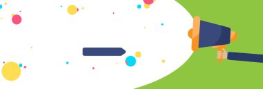 Düz tasarım iş vektör illüstrasyon kavramı. İş reklam Web sitesi ve promosyon afiş için. boş sosyal medya için kendi metin alanı metni kopyalayın. ESP izole şablon sanat