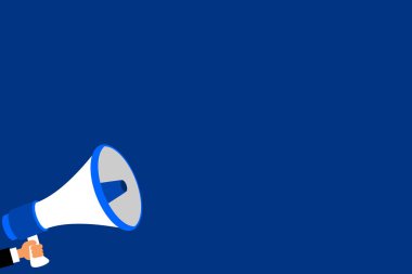 Düz tasarım iş vektör illüstrasyon kavramı. İş reklam Web sitesi ve promosyon afiş için. boş sosyal medya için kendi metin alanı metni kopyalayın. ESP izole şablon sanat