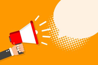 Düz tasarım iş vektör illüstrasyon kavramı. İş reklam Web sitesi ve promosyon afiş için. boş sosyal medya için kendi metin alanı metni kopyalayın. ESP izole şablon sanat