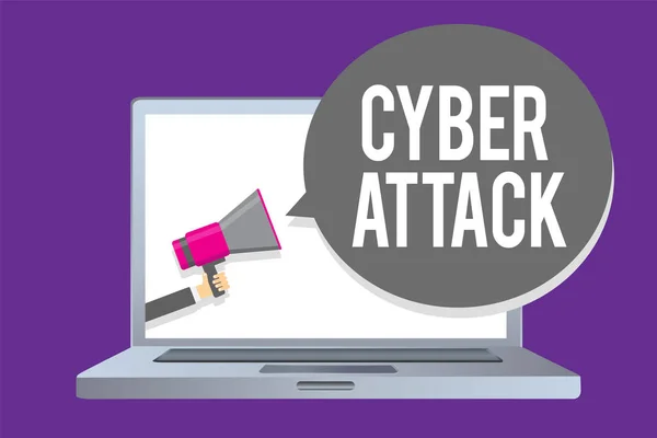Word Writing Text Cyber Attack Business Concept Attempt Hackers Damage — Stock Photo, Image